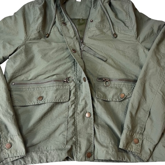 Grungy Olive Green Army Utility Jacket Women's Small - Picture 5 of 7